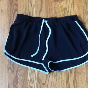 Black with white strap sporty forever 21 shorts